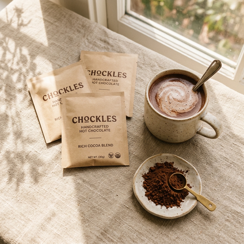 Chockles Sachet Powder & Cangkir Cokelat Panas